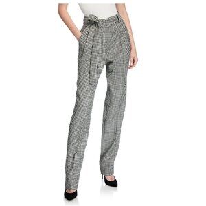 PRABAL GURUNG SIMONE Belted Houndstooth Pants